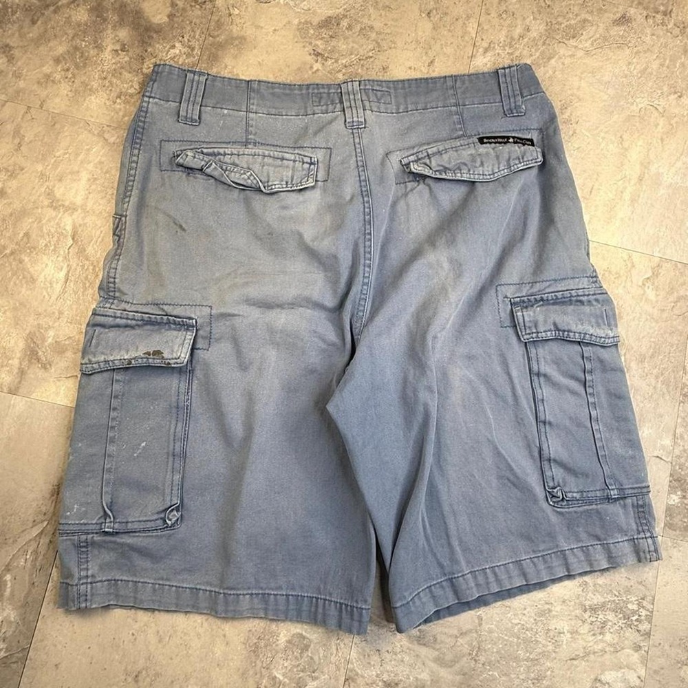 Super baggy Y2K faded blue cargo shorts size 34 - Picture 5 of 8